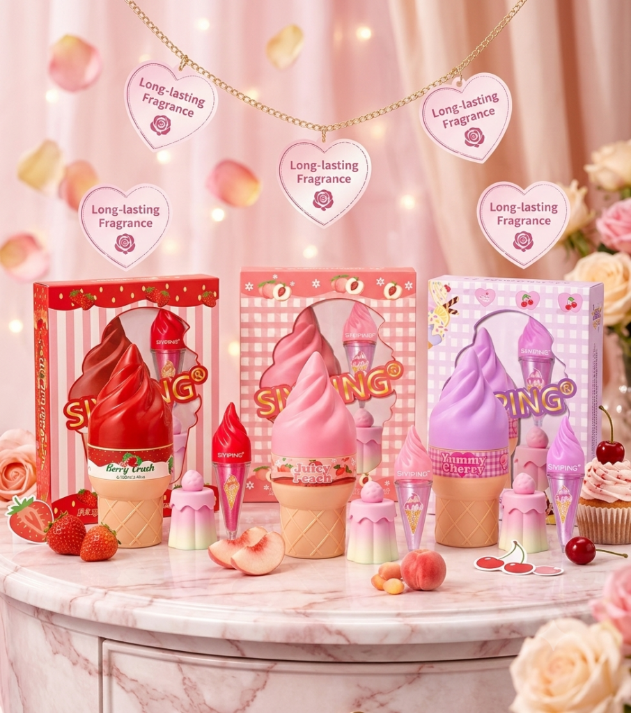 ¿Postre o perfume? 😋🍑 Descubre tu set de helado