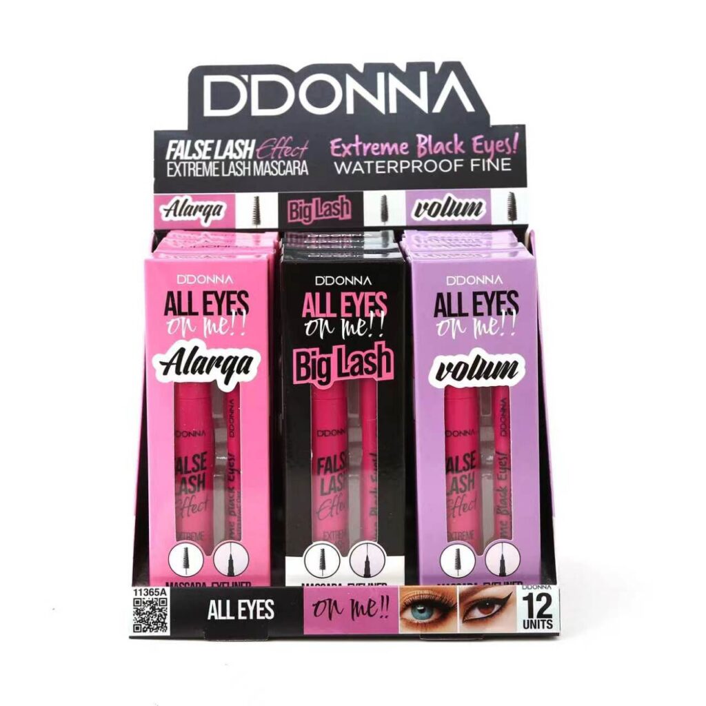 ✨ Set 2 en 1 D'DONNA: Máscara Efecto Pestañas Postizas + Delineador Waterproof 👁️🖤