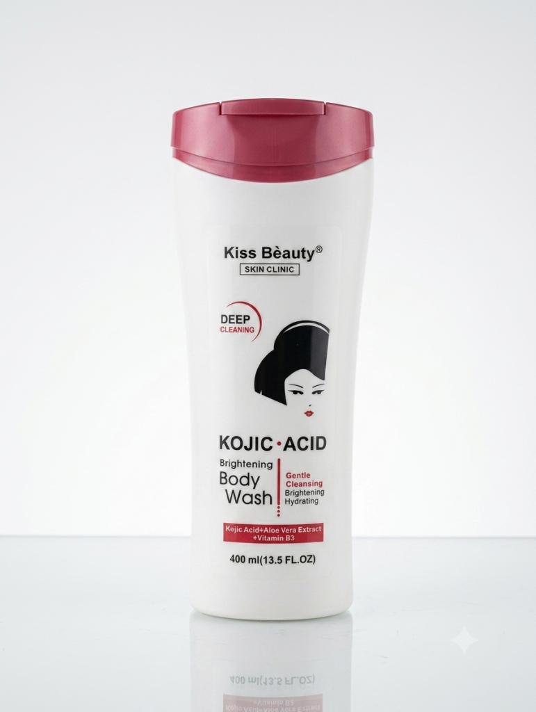 ¡Luce una piel radiante e iluminada! ✨🧼 Gel de Baño Kiss Beauty Kojic Acid (400 ml)