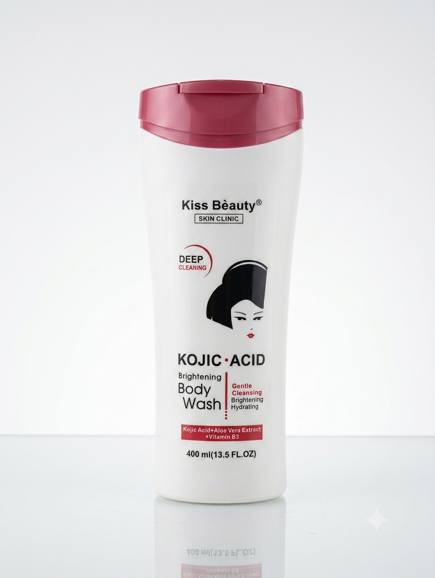 ¡Luce una piel radiante e iluminada! ✨🧼 Gel de Baño Kiss Beauty Kojic Acid (400 ml)