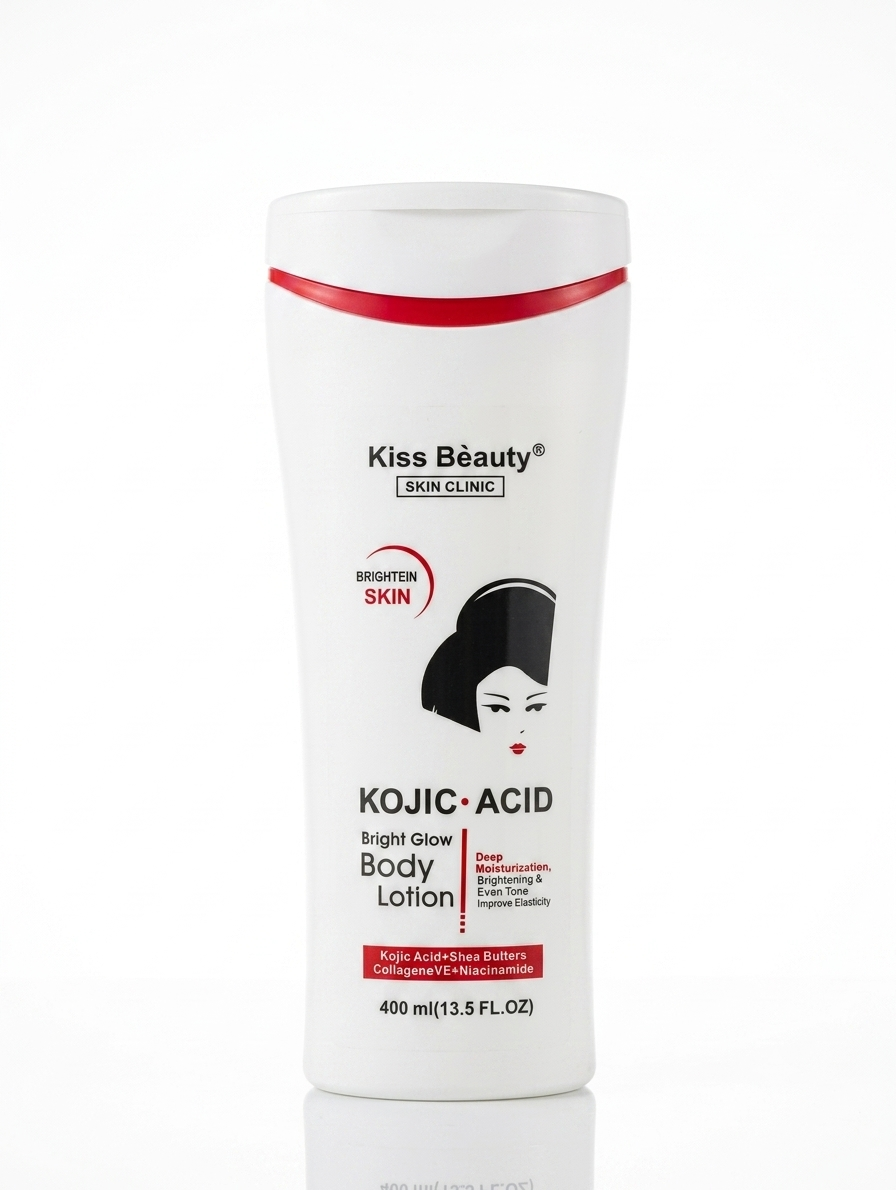 ✨ ¡Piel de porcelana! Loción Corporal Aclarante Kiss Beauty (Ácido Kójico) ✨