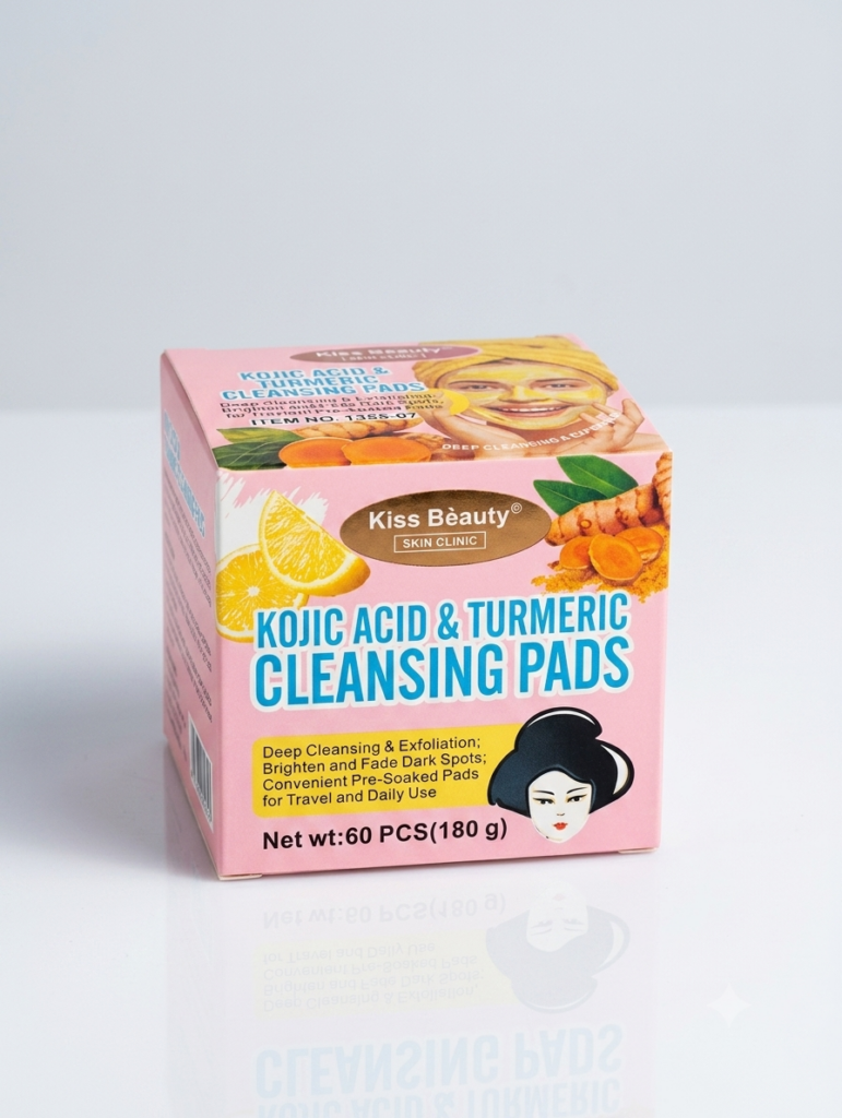 ✨ Discos Limpiadores Aclarantes Kiss Beauty® - Ácido Kójico + Cúrcuma (60 Pcs) ✨