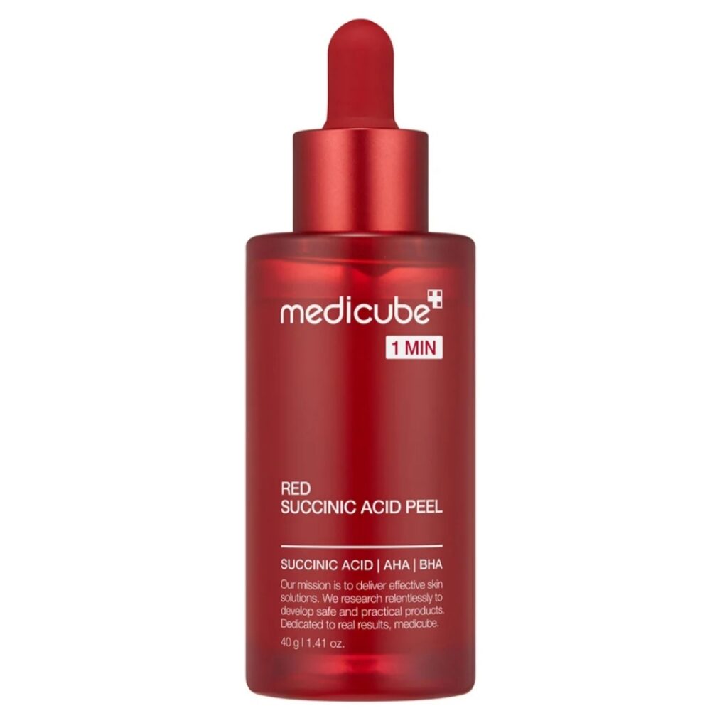 ✨ Medicube - Red Succinic Acid Peel 1 Min (40 g) | Exfoliante Facial Express para Puntos Negros y Acné 🔴🧪