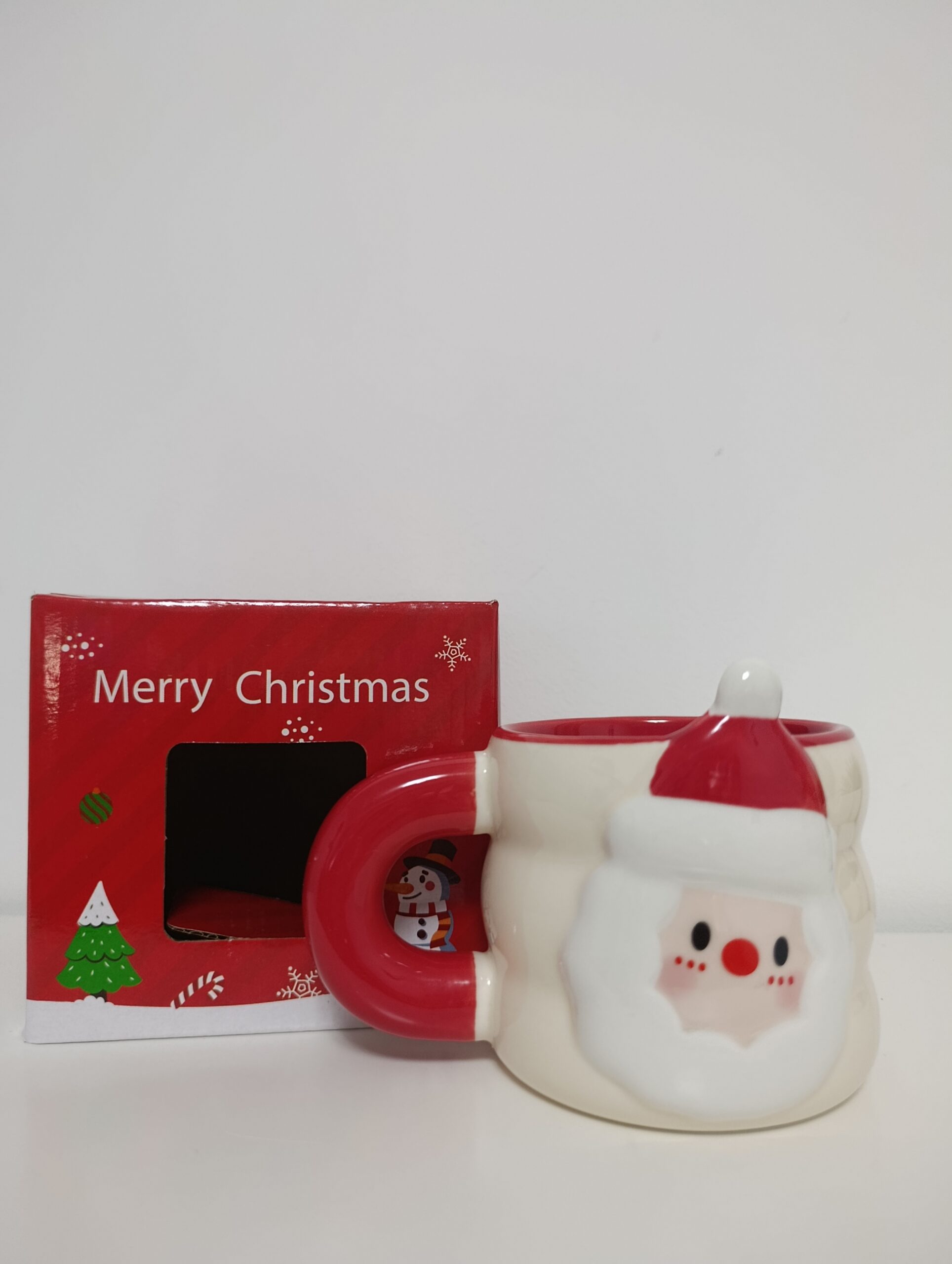 🎅✨ Taza de Papá Noel Kawaii con Caja de Regalo ✨🎁