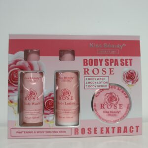 🌹 Set Corporal de Rosa Kiss Beauty - Body Spa 3 en 1 ✨