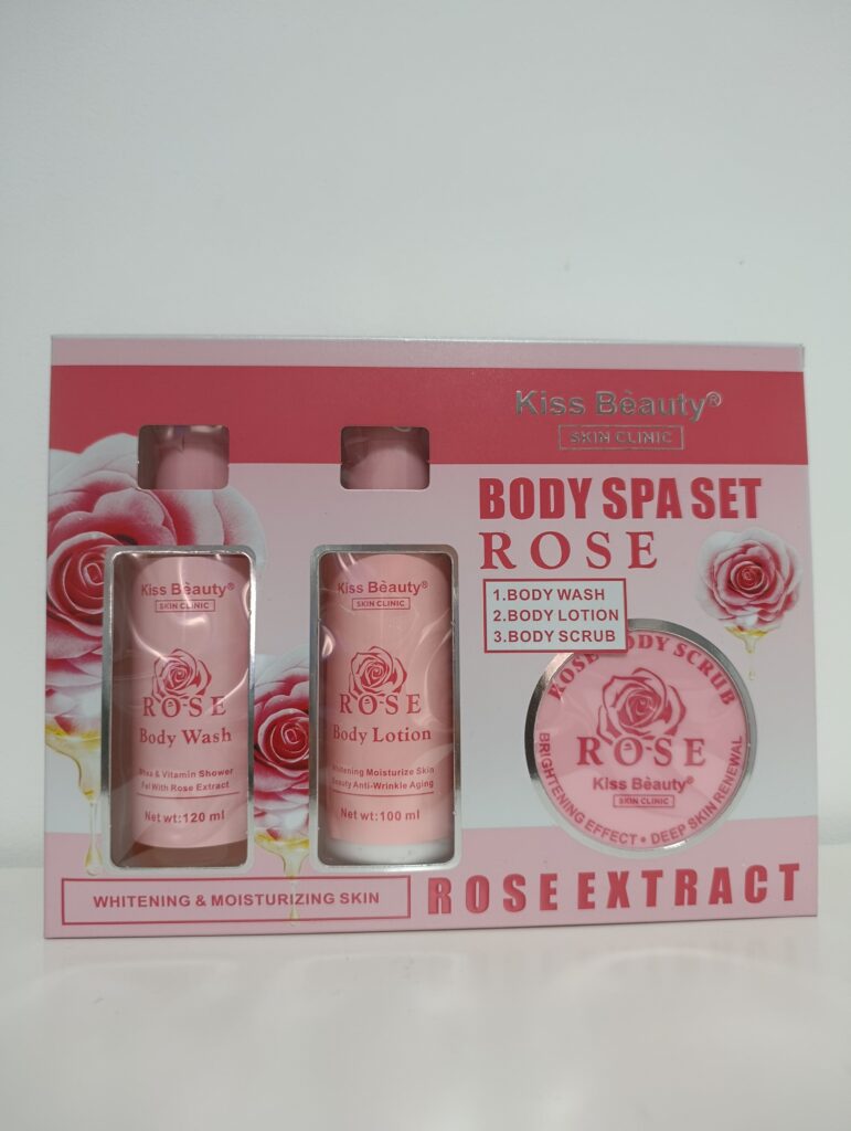 🌹 Set Corporal de Rosa Kiss Beauty - Body Spa 3 en 1 ✨