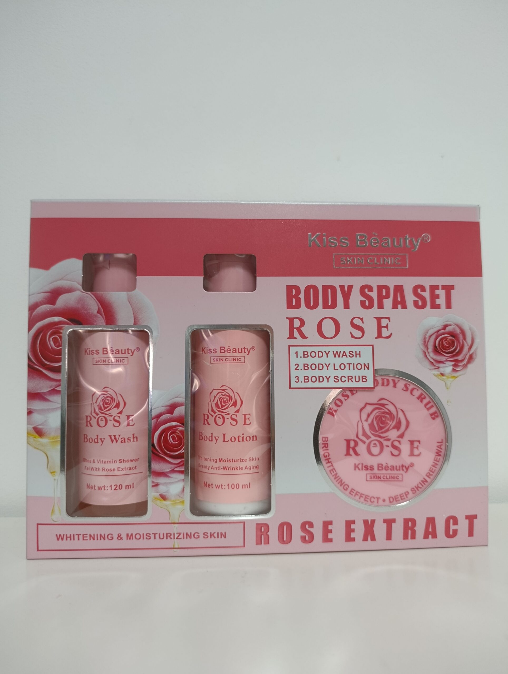 🌹 Set Corporal de Rosa Kiss Beauty - Body Spa 3 en 1 ✨
